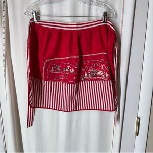Vintage Holiday Half Apron